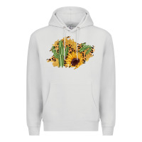 Dove Grey cactus leopard sunflower glitter  patch Premium Hoodie - AdoDesignShop
