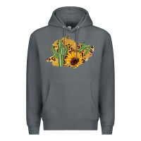 Rock cactus leopard sunflower glitter  patch Premium Hoodie - AdoDesignShop