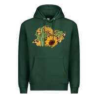 Sports Green cactus leopard sunflower glitter  patch Premium Hoodie - AdoDesignShop