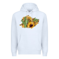 White cactus leopard sunflower glitter  patch Premium Hoodie - AdoDesignShop
