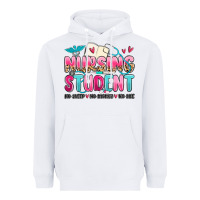 White nursing student no sleep no money no life Heavyweight Hoodie - MaliasSmallBusiness