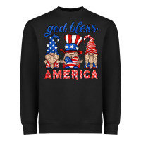 Black god bless america gnome Heavyweight Sweatshirt - HRA Design Shop