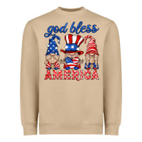 Mushroom god bless america gnome Heavyweight Sweatshirt - HRA Design Shop