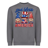Storm god bless america gnome Heavyweight Sweatshirt - HRA Design Shop