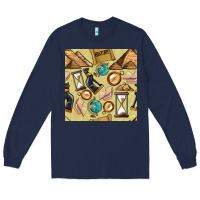 Navy history seamless pattern Long Sleeve Tee - BundleAndBundleShop
