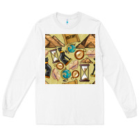 White history seamless pattern Long Sleeve Tee - BundleAndBundleShop