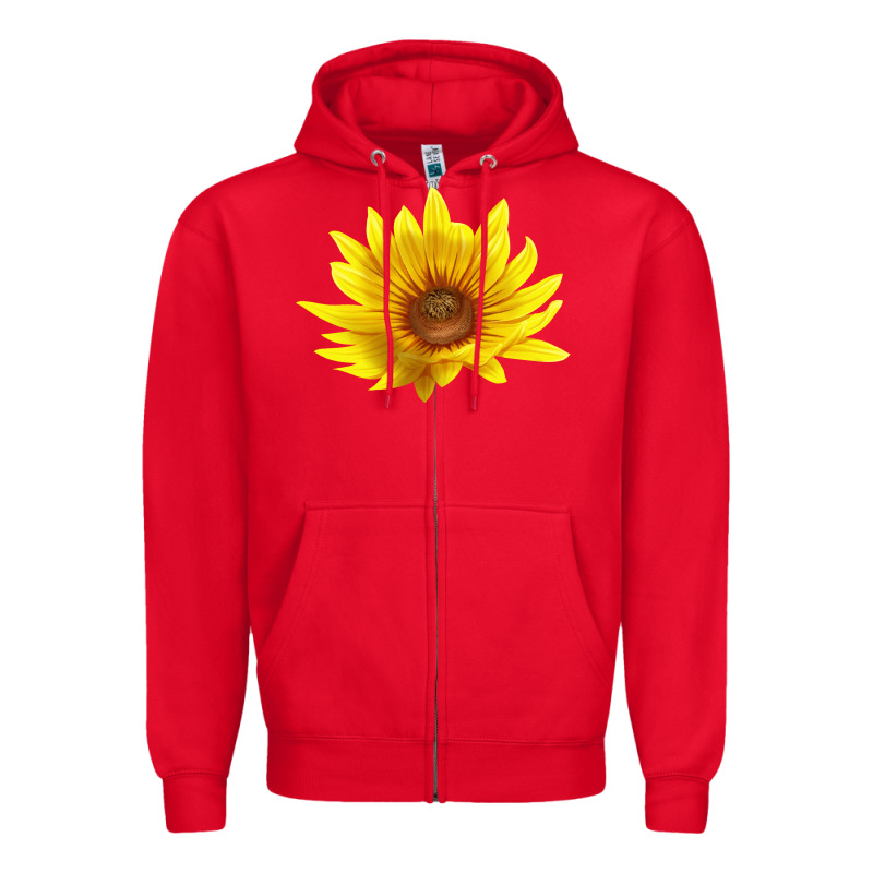 Maximillian Perennial Sunflower Zipper Hoodie by LillyAllenDesigns | Teevron