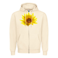 Sandshell Maximillian Perennial Sunflower Zipper Hoodie - LillyAllenDesigns