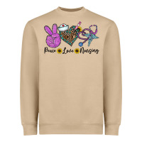 Mushroom peace love nursing Heavyweight Sweatshirt - CowhideDigitalArt