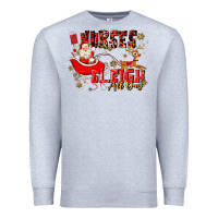 Heather Grey nurses sleigh all day Premium Sweatshirt - MaliasSmallBusiness