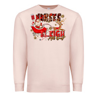 Pale Pink nurses sleigh all day Premium Sweatshirt - MaliasSmallBusiness