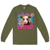 Army Green be my valentine with guarnsey Long Sleeve Tee - AdoDesignShop