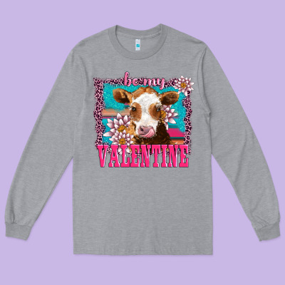 Be My Valentine With Guarnsey Long Sleeve Tee Designed By Adodesignshop
