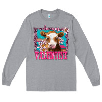 Heather Grey be my valentine with guarnsey Long Sleeve Tee - AdoDesignShop