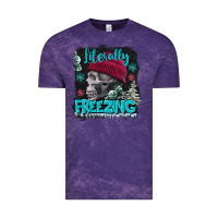 Cloud Purple literally freezing skull Vintage Tee - FaDigitalArtStudio