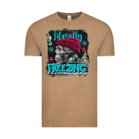 Vintage Coffee literally freezing skull Vintage Tee - FaDigitalArtStudio