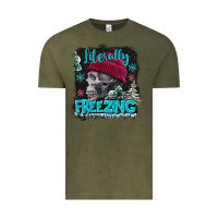 Vintage Olive literally freezing skull Vintage Tee - FaDigitalArtStudio