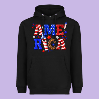 America Heavyweight Hoodie Designed By Nancycooperartshop