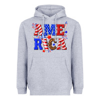 Heather Grey America Heavyweight Hoodie - NancyCooperArtShop
