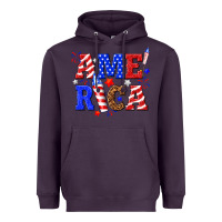 Plum America Heavyweight Hoodie - NancyCooperArtShop