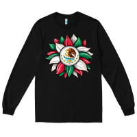 Black sunflower mexican flag Long Sleeve Tee - JahusDesignShop