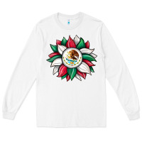 White sunflower mexican flag Long Sleeve Tee - JahusDesignShop