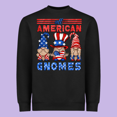 All American Gnomes Heavyweight Sweatshirt Designed By Hra Design Shop