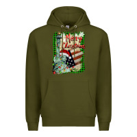 Army Green merry christmas  statue of liberty Premium Hoodie - BarkalooDesign