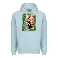 Blue Mist merry christmas  statue of liberty Premium Hoodie - BarkalooDesign