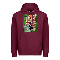 Burgundy merry christmas  statue of liberty Premium Hoodie - BarkalooDesign