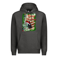 Charcoal Heather merry christmas  statue of liberty Premium Hoodie - BarkalooDesign