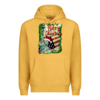 Mustard merry christmas  statue of liberty Premium Hoodie - BarkalooDesign