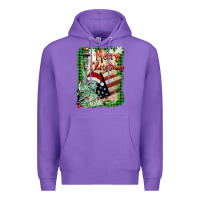 Purple merry christmas  statue of liberty Premium Hoodie - BarkalooDesign