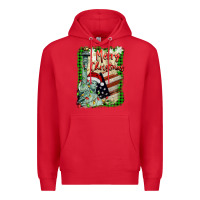 Red merry christmas  statue of liberty Premium Hoodie - BarkalooDesign