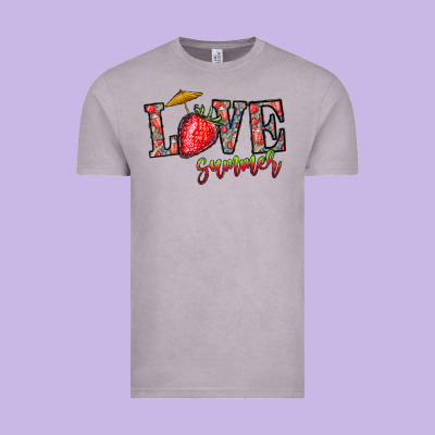 Love Summer Vintage Tee Designed By Cowhidedigitalart