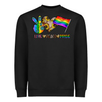 Black peace love pride Heavyweight Sweatshirt - CowhideDigitalArt