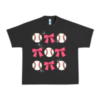 Pigment Black baseball coquette bow Urban Heavy Tee - JahusDesignShop