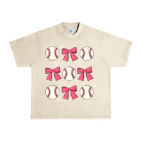 Sandshell baseball coquette bow Urban Heavy Tee - JahusDesignShop