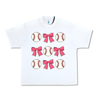 White baseball coquette bow Urban Heavy Tee - JahusDesignShop