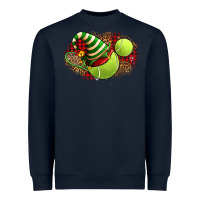 Navy Tennis Christmas With Racket And Hat Heavyweight Sweatshirt - FaDigitalArtStudio