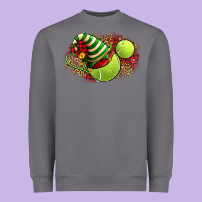 Tennis Christmas With Racket And Hat Heavyweight Sweatshirt Designed By Fadigitalartstudio
