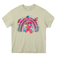 Mossy Breast Cancer Rainbow Heavy Core Tee - Artiststas