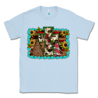 Dusty Blue Christmas cross Classic Tee - JahusDesignShop