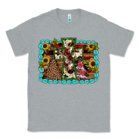 Heather Grey Christmas cross Classic Tee - JahusDesignShop