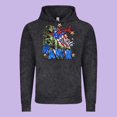 Red White Rawr Vintage Hoodie Designed By Zillion Design Studio