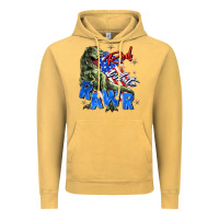 Vintage Mustard red white rawr Vintage Hoodie - Zillion Design Studio