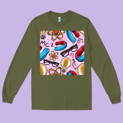 Physics Seamless Pattern Long Sleeve Tee Designed By Bundleandbundleshop