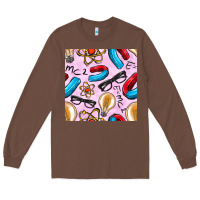 Chestnut physics seamless pattern Long Sleeve Tee - BundleAndBundleShop