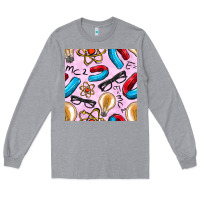 Heather Grey physics seamless pattern Long Sleeve Tee - BundleAndBundleShop