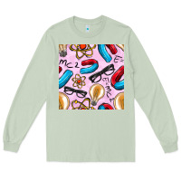 Matcha physics seamless pattern Long Sleeve Tee - BundleAndBundleShop